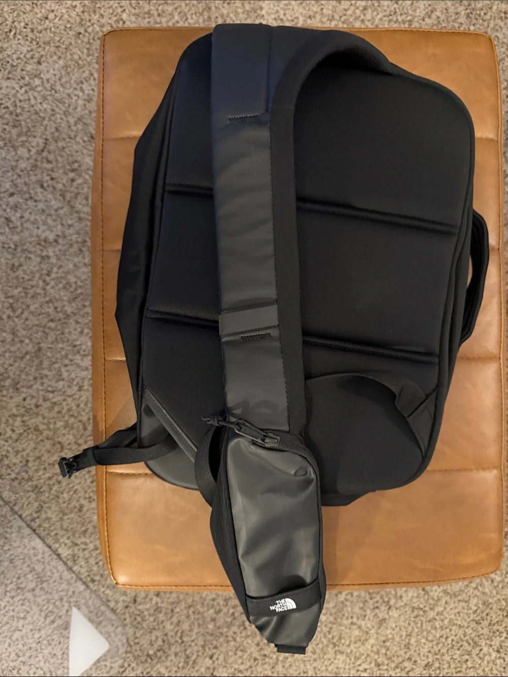 The North Face Black Messenger Sling Bag with White Logo